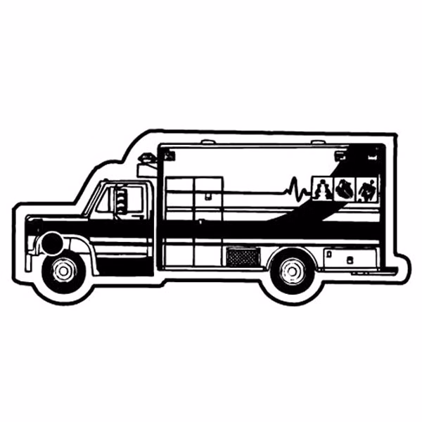 Ambulance 7 Key Tag - Spot Color