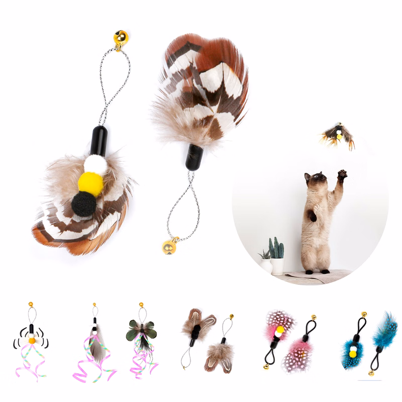 Cat Insect Feather Toy