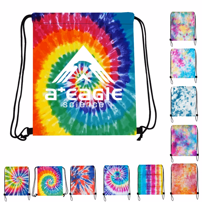 Custom Tie-Dye Drawstring Bag