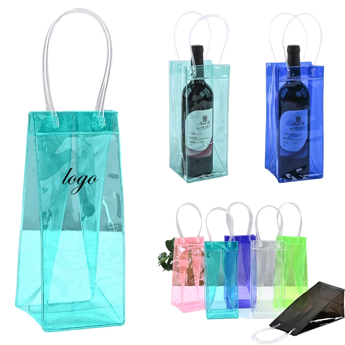 Pvc Tote Bag For Red Wine 1