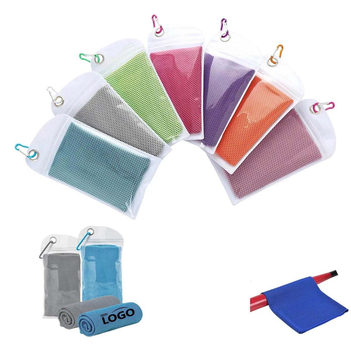 Cooling Towel With Carabiner Clip 1