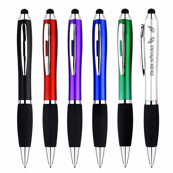 Colored Barrel Stylus Twist Pen
