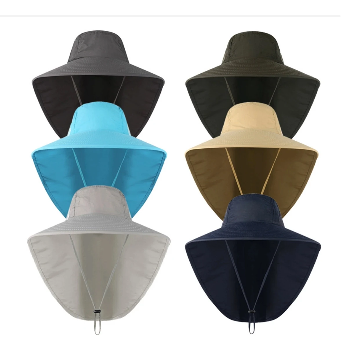 Wide Brim Sun Hat With Neck Flap 1