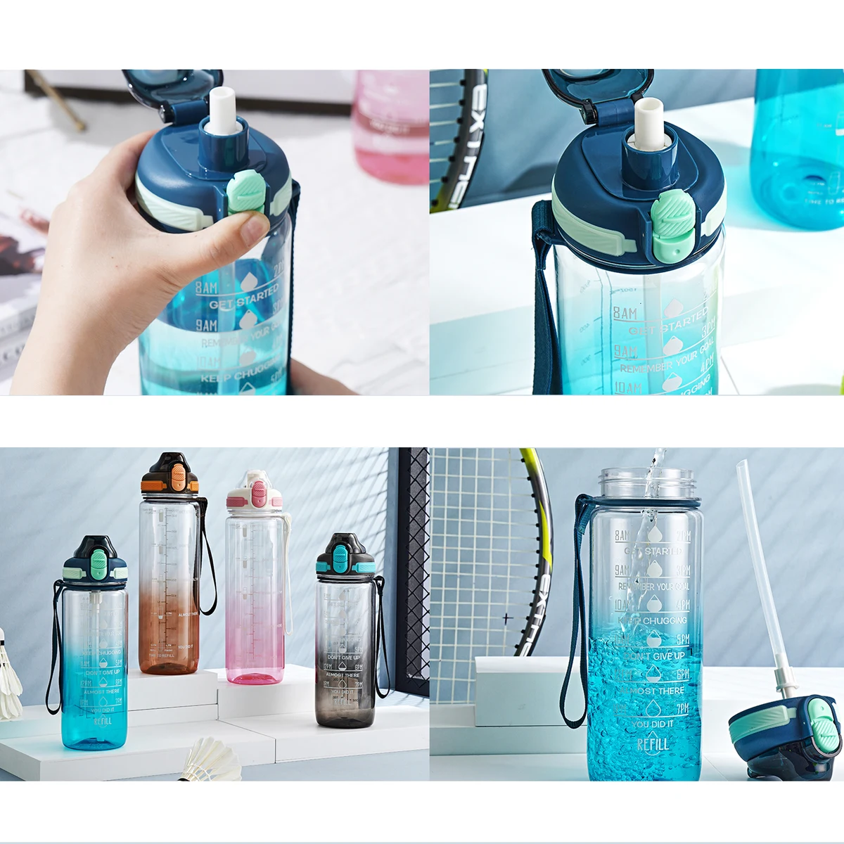 32 oz 24 oz Sports Water Bottle With Straw 1