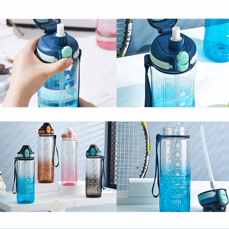 32 oz 24 oz Sports Water  Bottle With Straw
