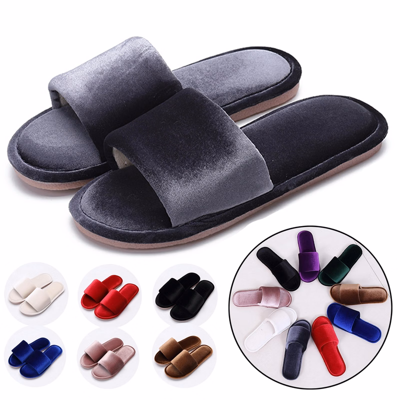 Velvet Non-Slip Indoor Slippers
