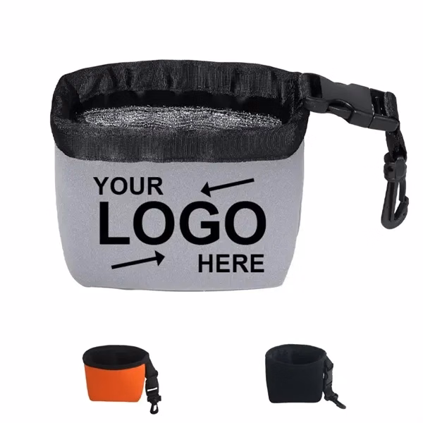Custom Nylon Golf Ball Cleaning Bag With Waterproof Liner — Course Maintenance Item