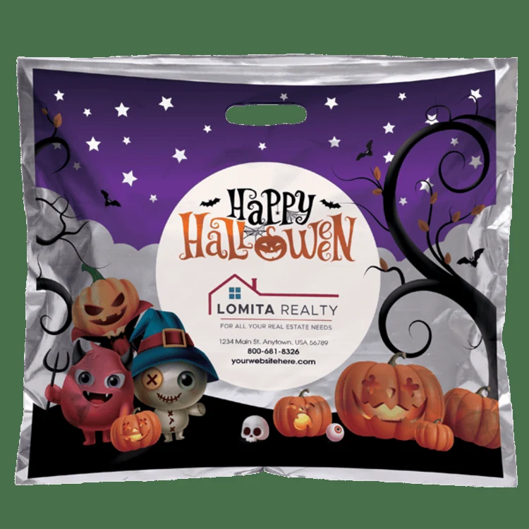 Full Color 2-Sided Reflective Silver Plastic Bag (18" x 15") 1
