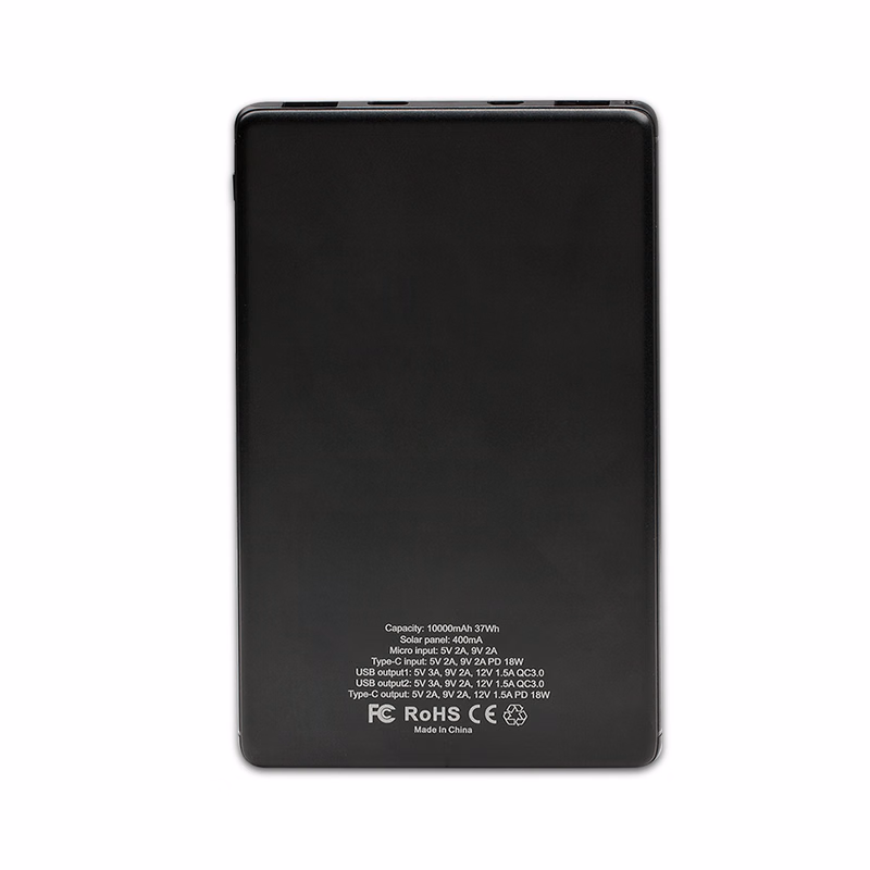 Naples Ultra Slim Solar 10,000mAh Power Bank