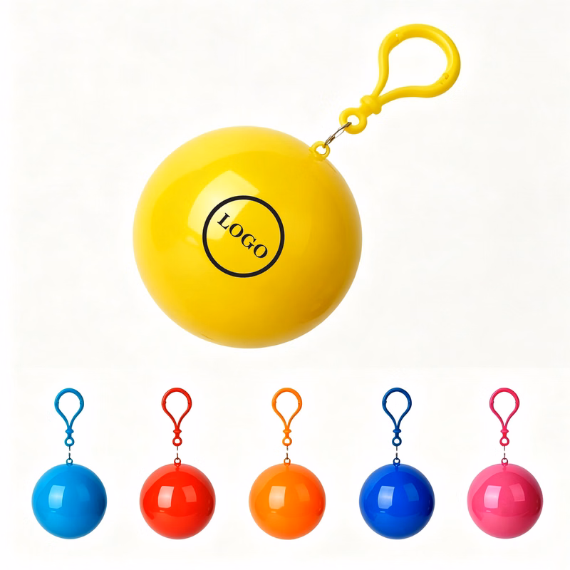 Compact Emergency Rain Poncho Ball