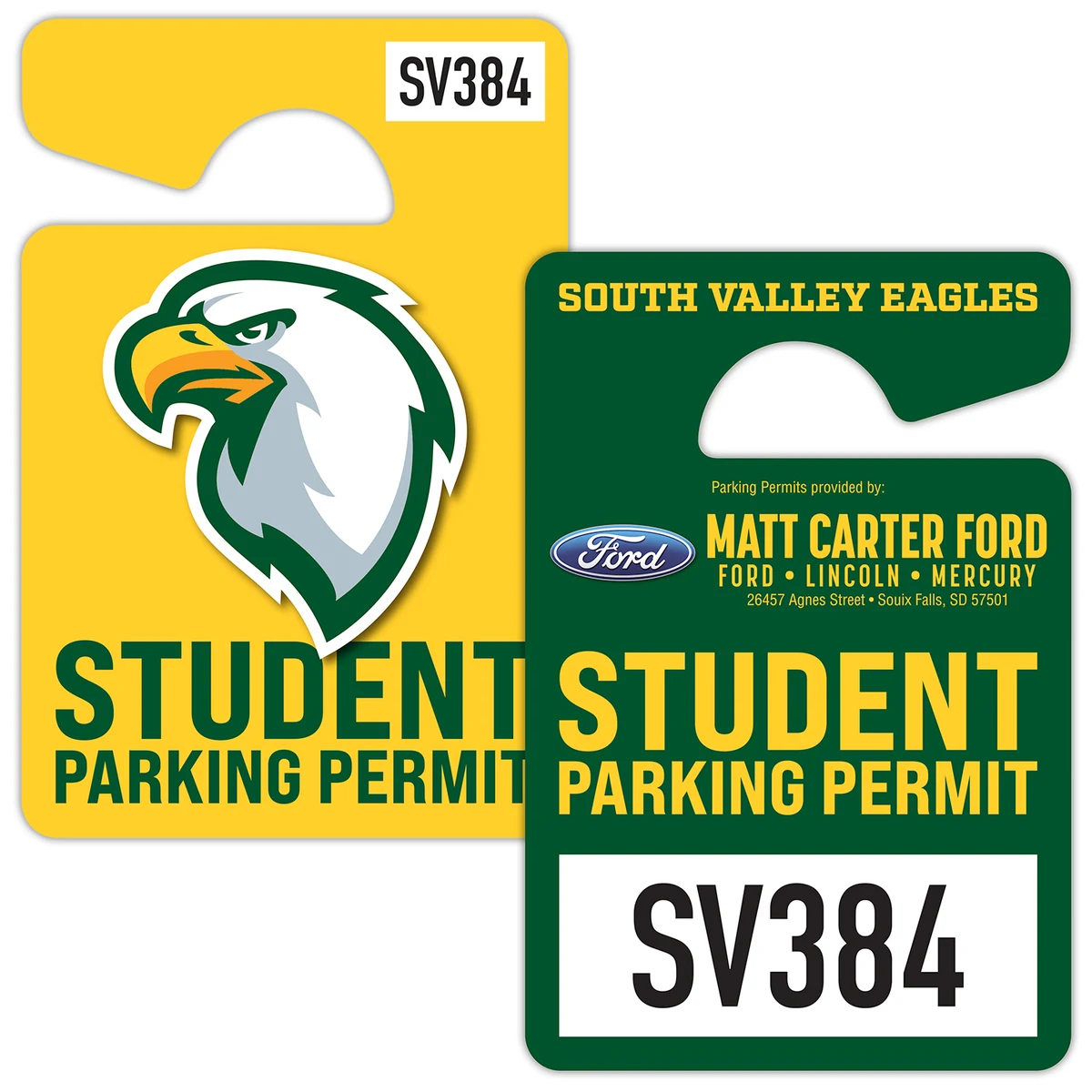 Laminated Hang Tag / Parking Permit Extra Thick- 3x4.5 1