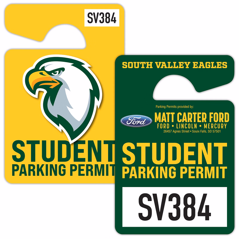 Laminated Hang Tag / Parking Permit Extra Thick- 3x4.5