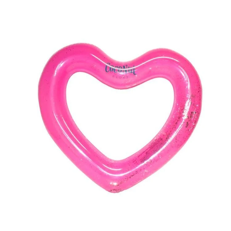 Pink Glitter Heart Pool Floats 1