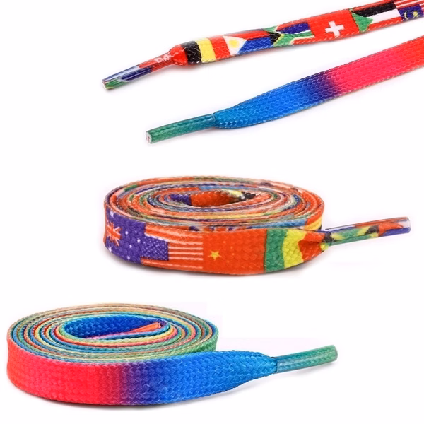 3/8" Full Color Tubular Shoe Laces
