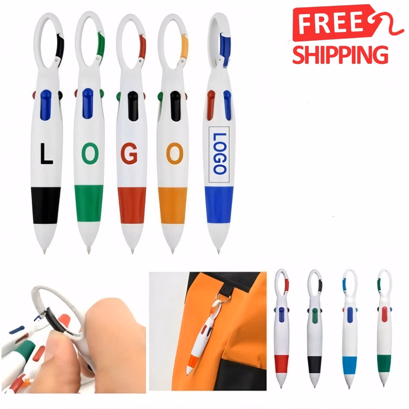 Multicolor Four Ink Ballpoint Pen Clip