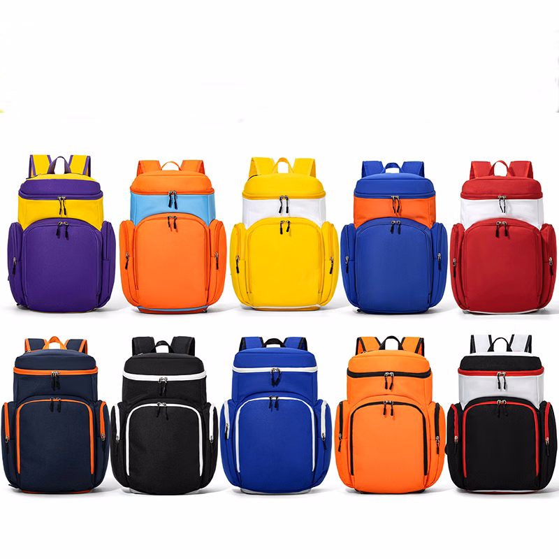 Resistant Soccer Basketball Backpack With Ball And Shoes Compartment