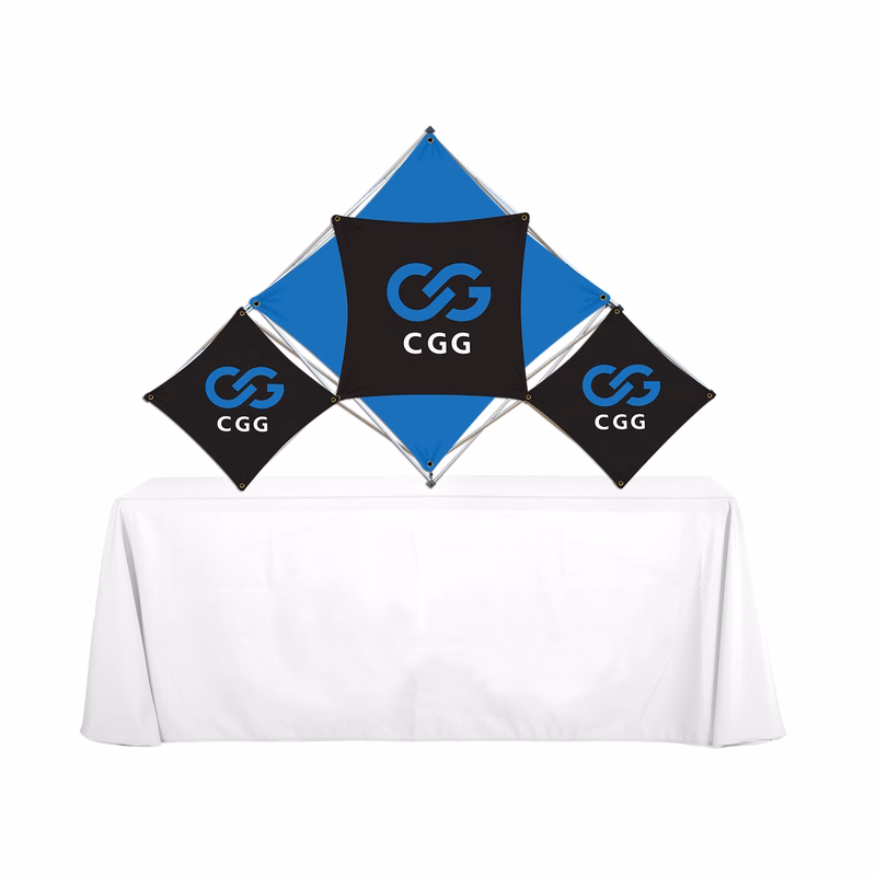 6 Quad Pyramid Table-Top Grid Banner