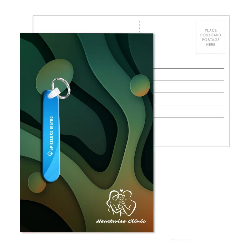 Post Card with 3.5" Nail File With Keyring 1