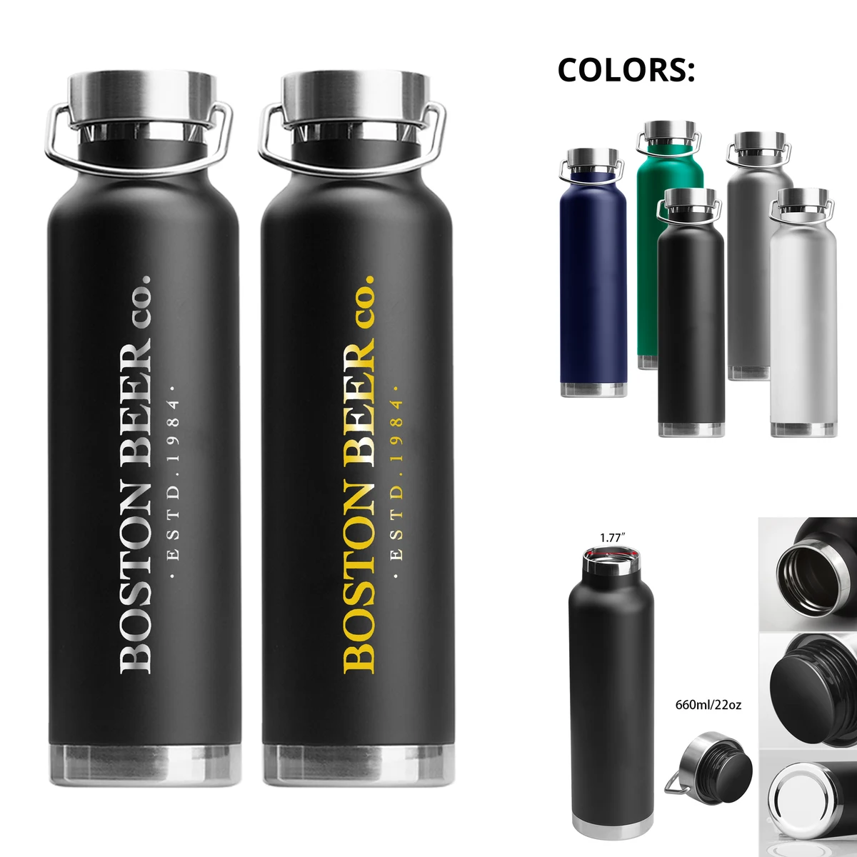 Full Color 22oz Stainless Steel Water Bottle 1