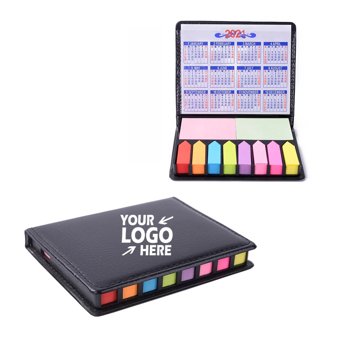 PU Leather Holder Colored Sticky Note Bundle Set 1