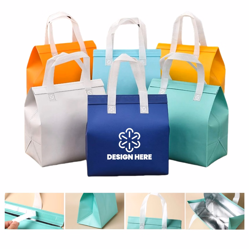 Disposable Insulated Takeout Bag Non-Woven Self-Sealing