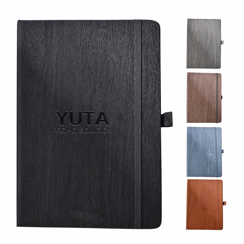 PU Leather Office Notebook w/ Elastic Strap