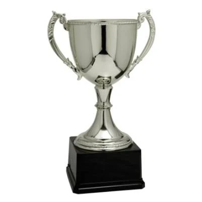 11" Silver Zinc Metal Cup with Plastic Base 1