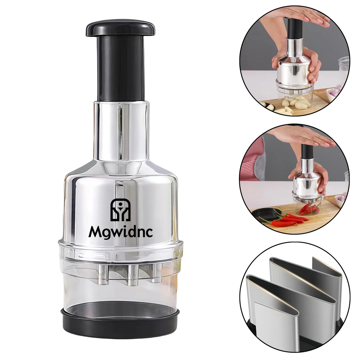 Silver Plated Multi-Function Garlic Press 1