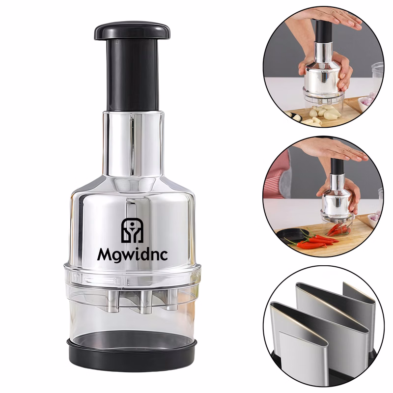 Silver Plated Multi-Function Garlic Press