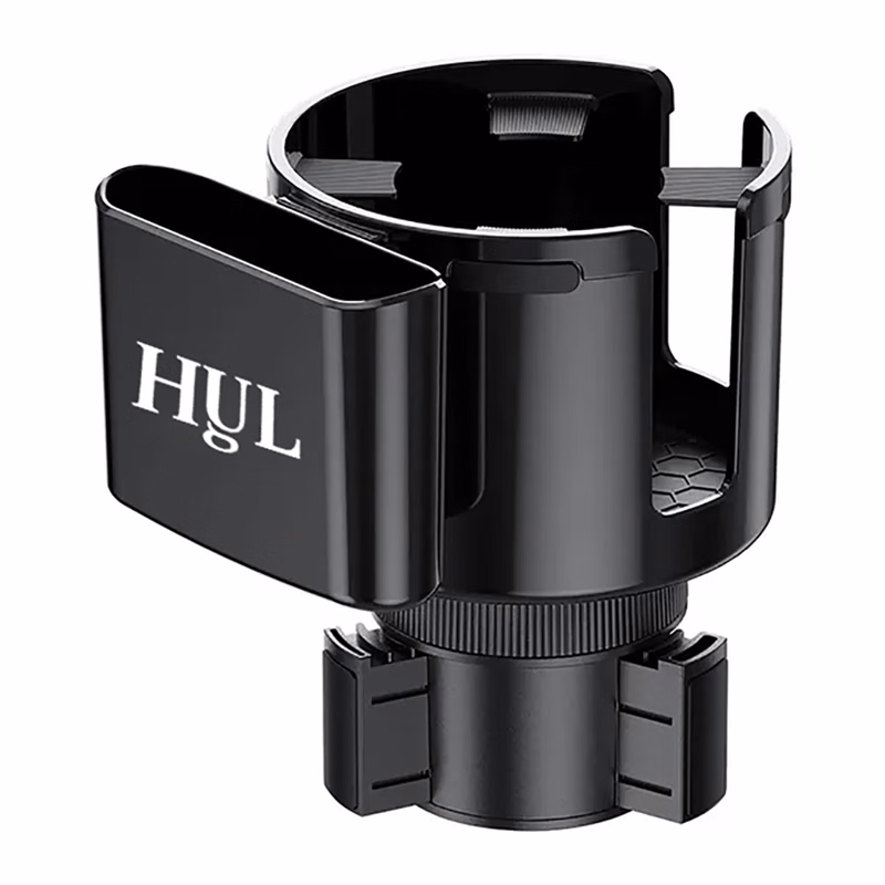 2 in 1 ABS Car Cup Holder Expander w/ Phone Mount