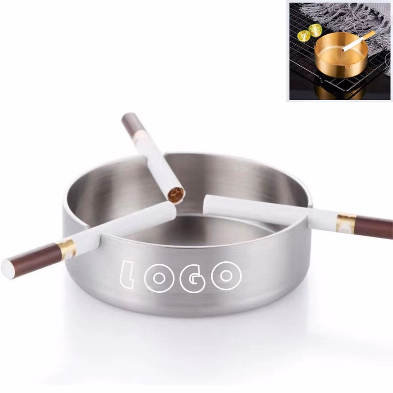 Ashtray Tabletop Round Stainless Steel