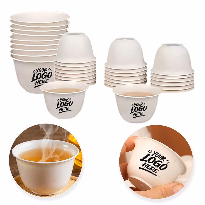 2oz Biodegradable Rice Husk Mini Tea Cup