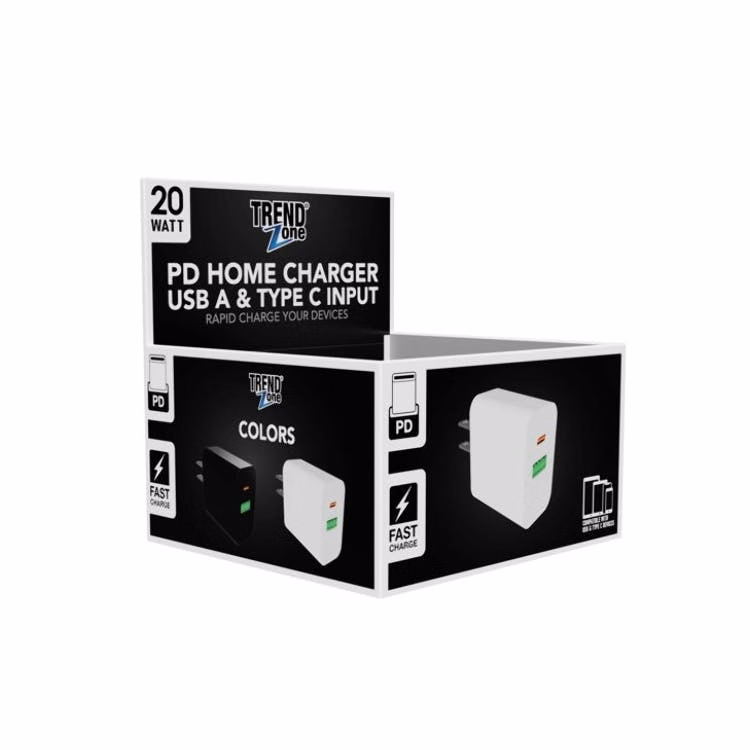 PD Home Rapid Charger USB A & Type C Input - 20 Watt