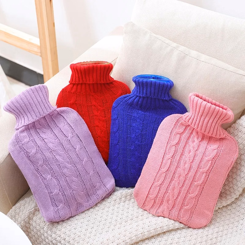 2000Ml 2 Liter Rubber Hot Water Bottle With Cover Knitted