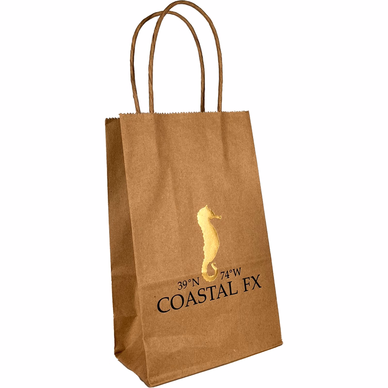Natural Kraft Paper Shopping Bags (Hot Stamp Foil)