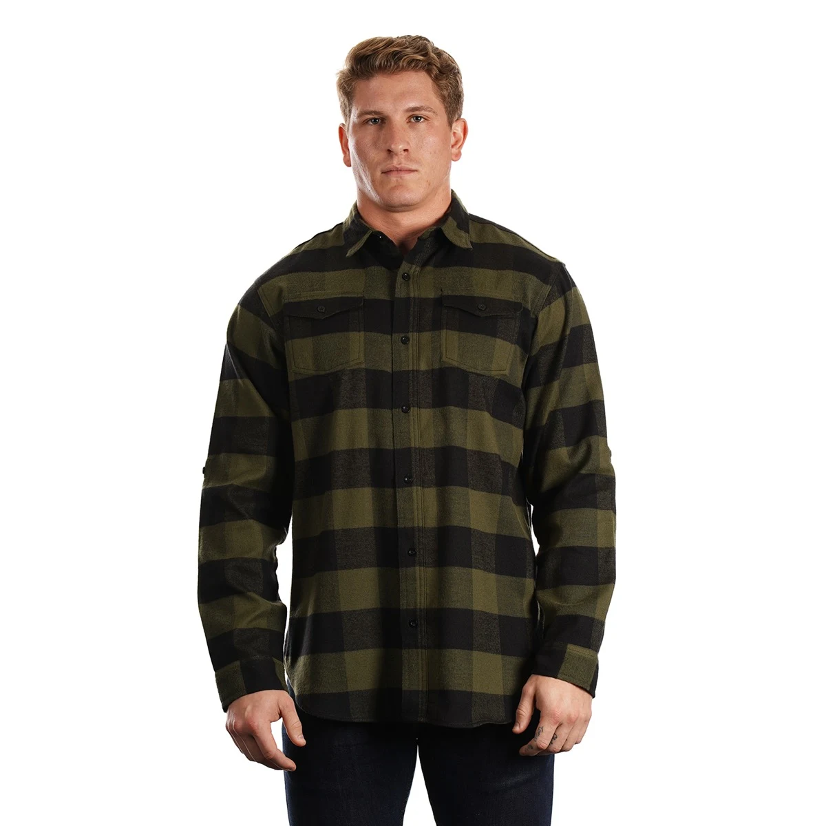 Burnside Men's Plaid Flannel Shirt 1