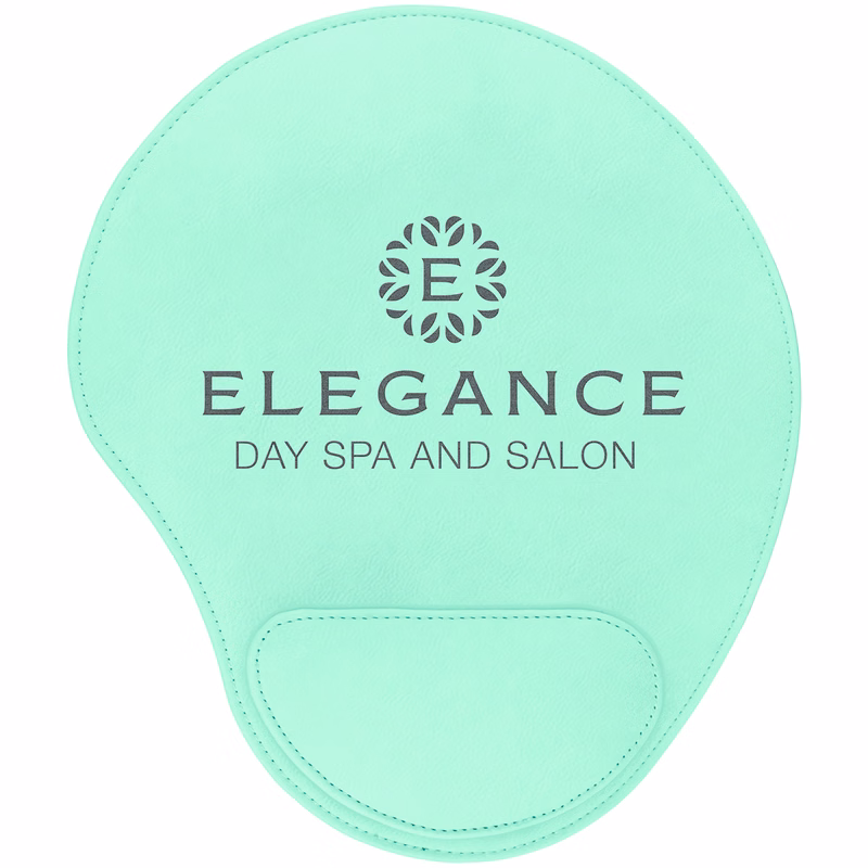 Teal Leatherette Mouse Pad