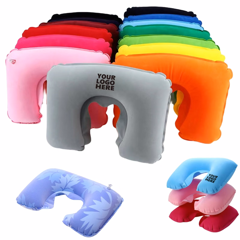 MOQ50 U-Shaped Inflatable Travel Neck Pillow