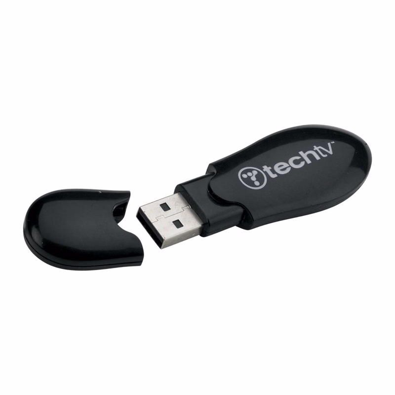 Curvy Flash Drive w/ Key Chain (64 MB)