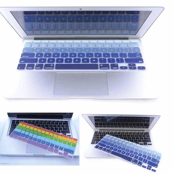 Colorful Rainbow Silicone Keyboard Film For 13.3"