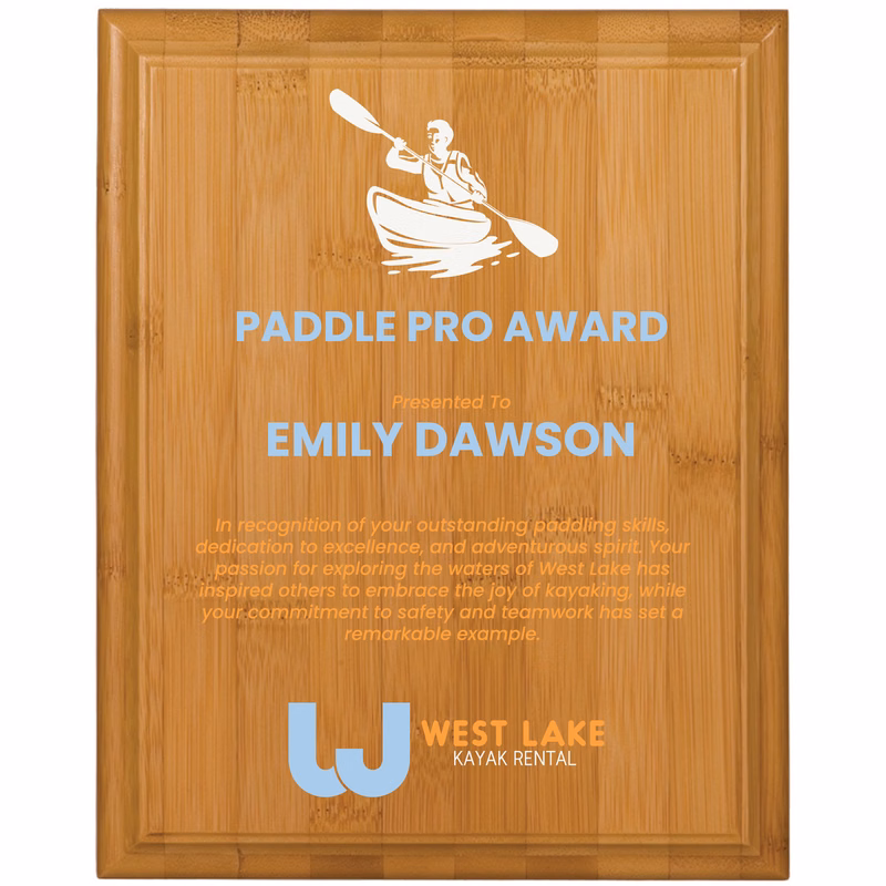 12" x 15" Bamboo Plaque