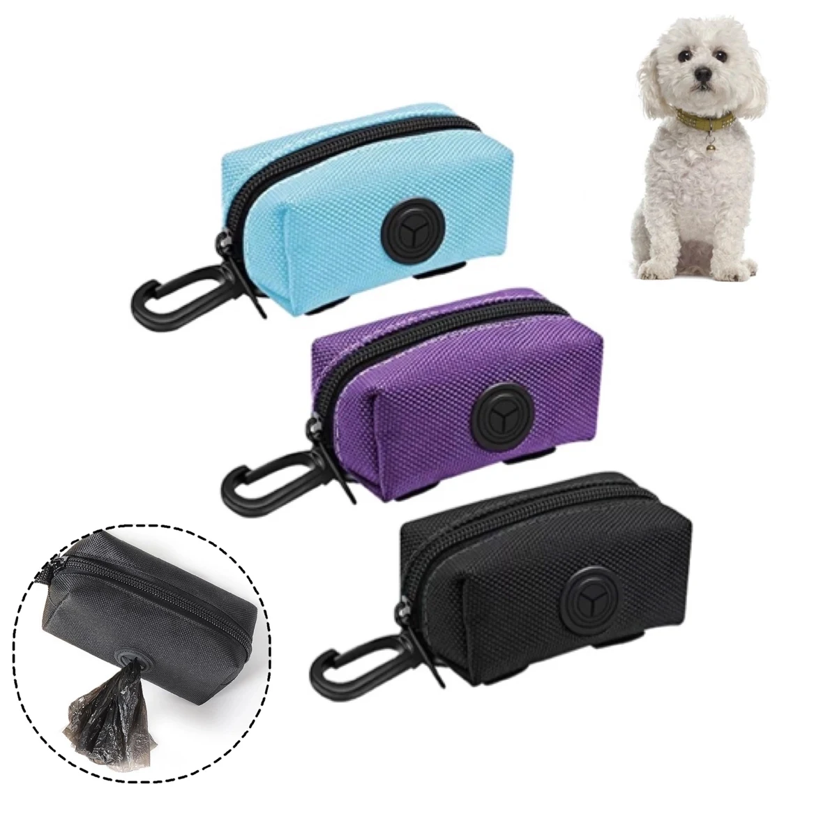 Leash Attached Pet Poop Bag Pouch 1