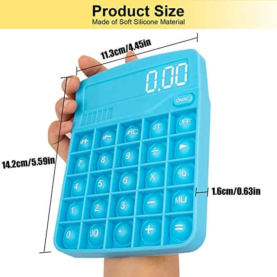 Pure Color Calculator Push Bubble Popper Fidget Toy 1