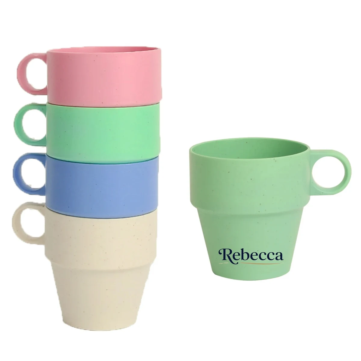 Customized wheat straw toothbrush cup 1