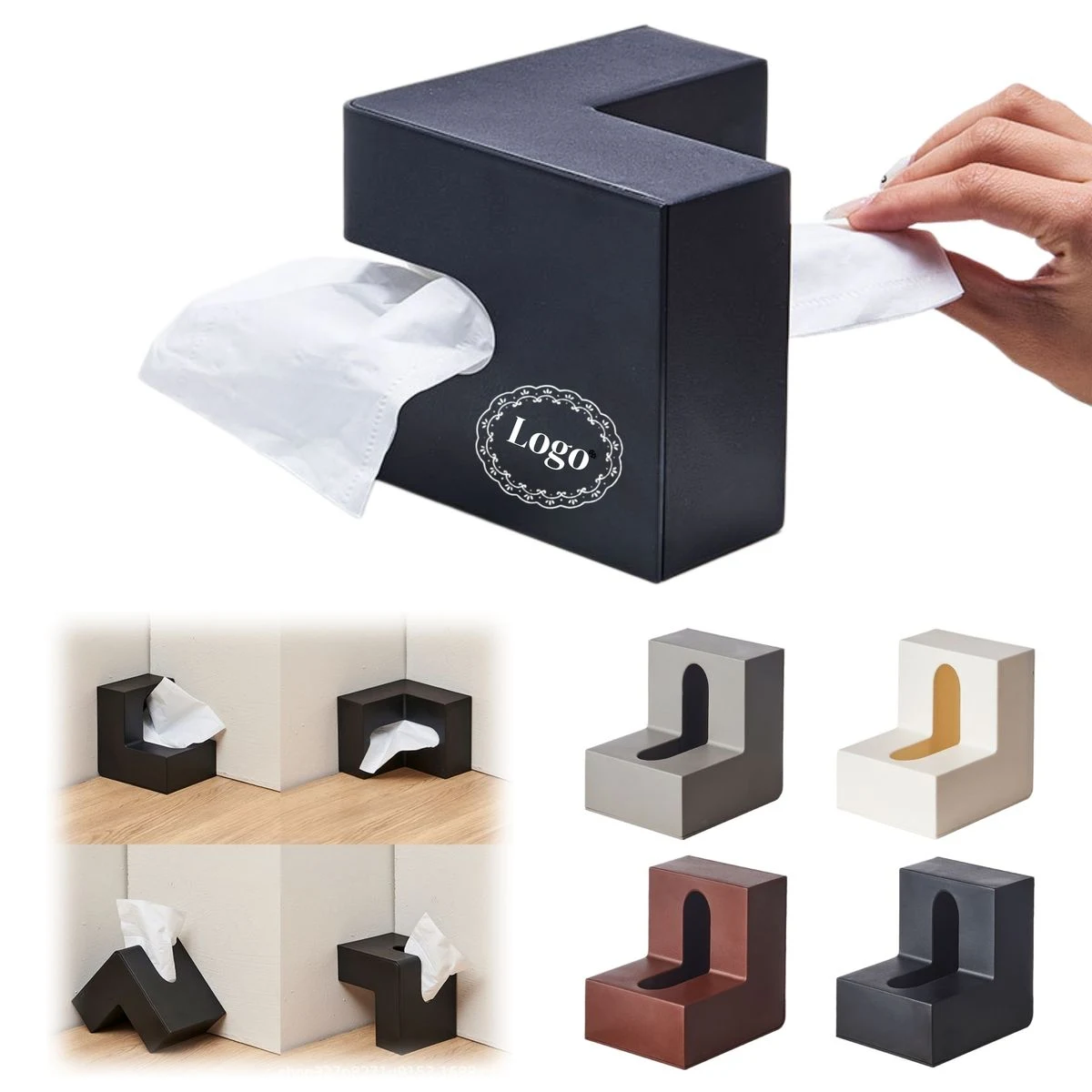 L-Shaped Tissue Box Holder 1