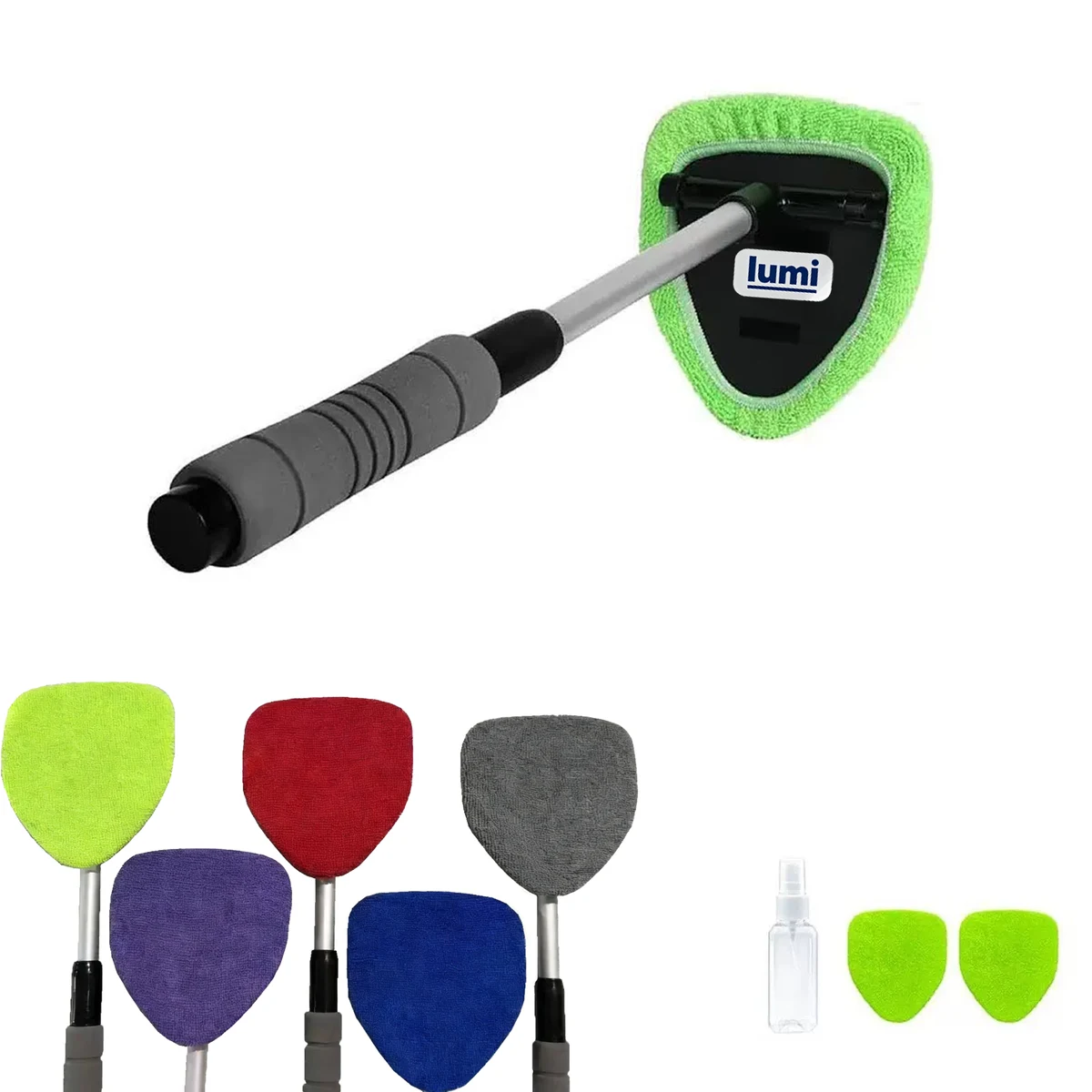 Microfiber Car Window Cleaning Tool With 2 Cloth Pad 1