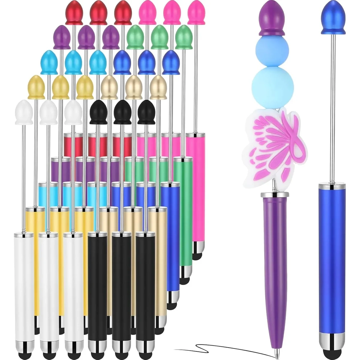 Beaded Pens with Stylus Tips 1