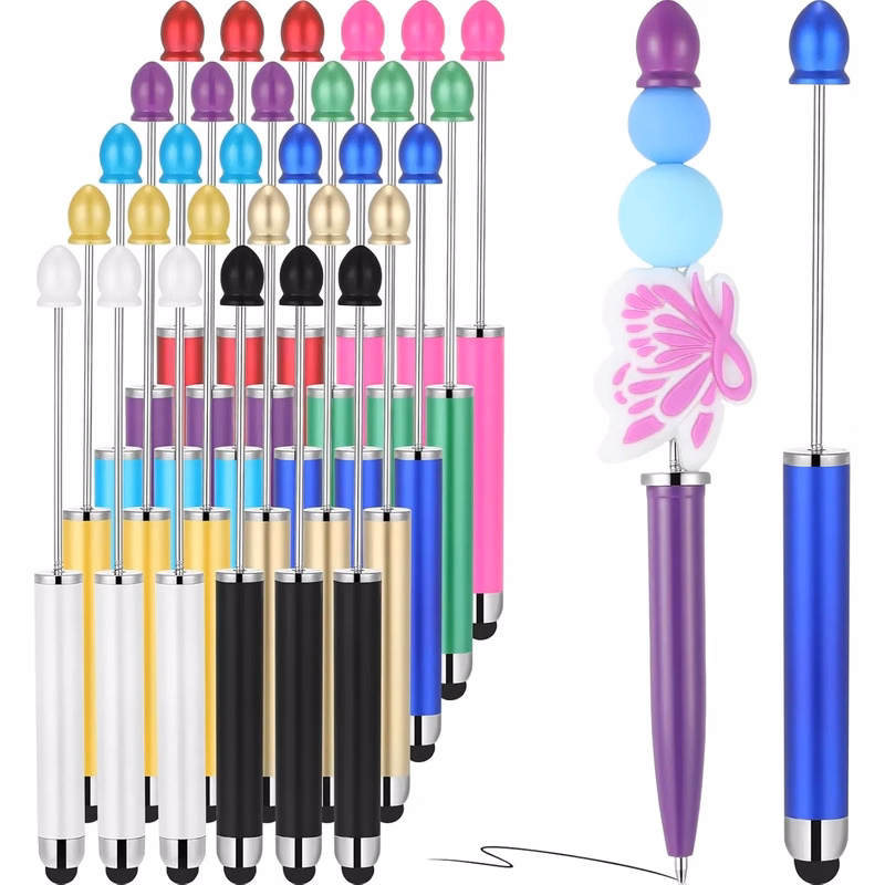 Beaded Pens with Stylus Tips