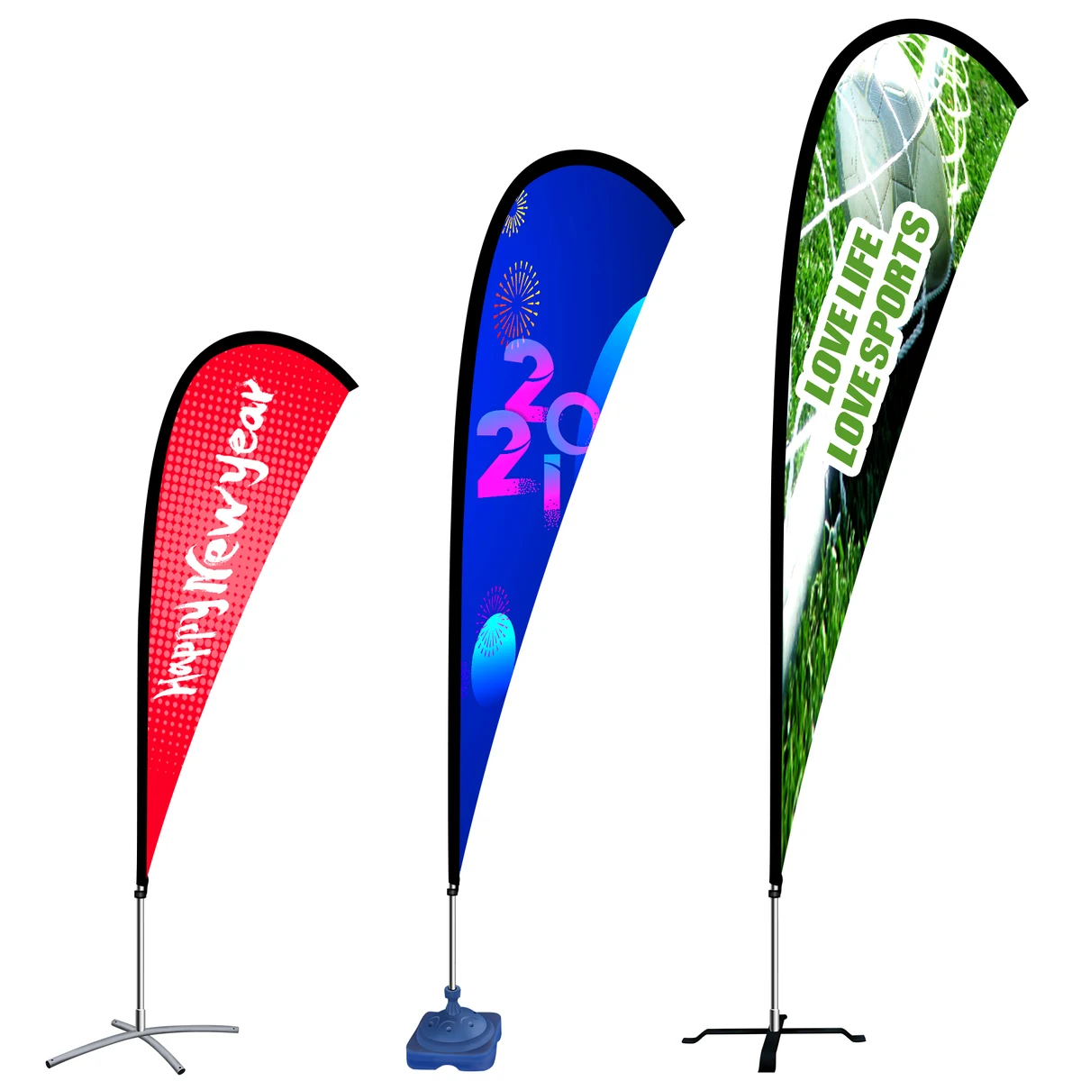 9' Teardrop Flag Banner with Stand 1