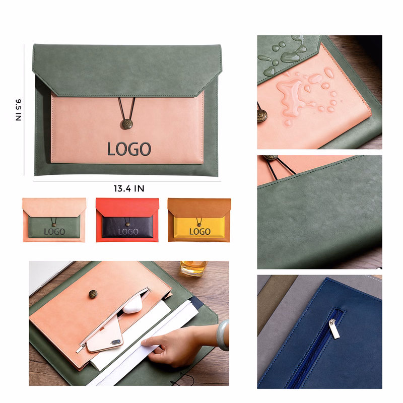 MOQ 10 PCS Premium A4 Leather Document Bag